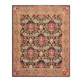 5 x 7 Brown Tan Rose Color Hand Tufted Floral 100% Wool Modern Oriental Rug